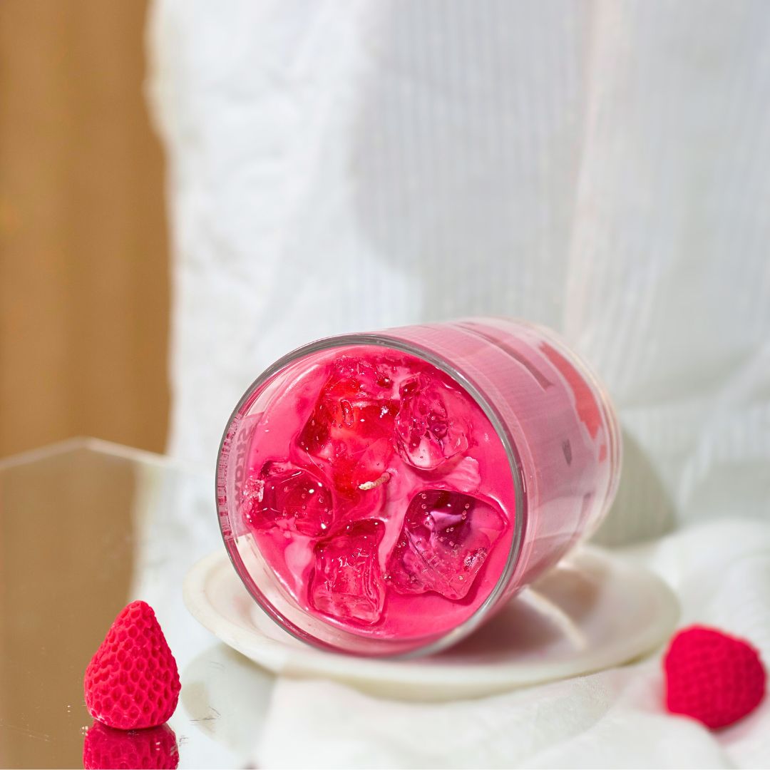 Iced Strawberry Milk - Fresh Strawberry Scented Jar Candle - Silky Zest