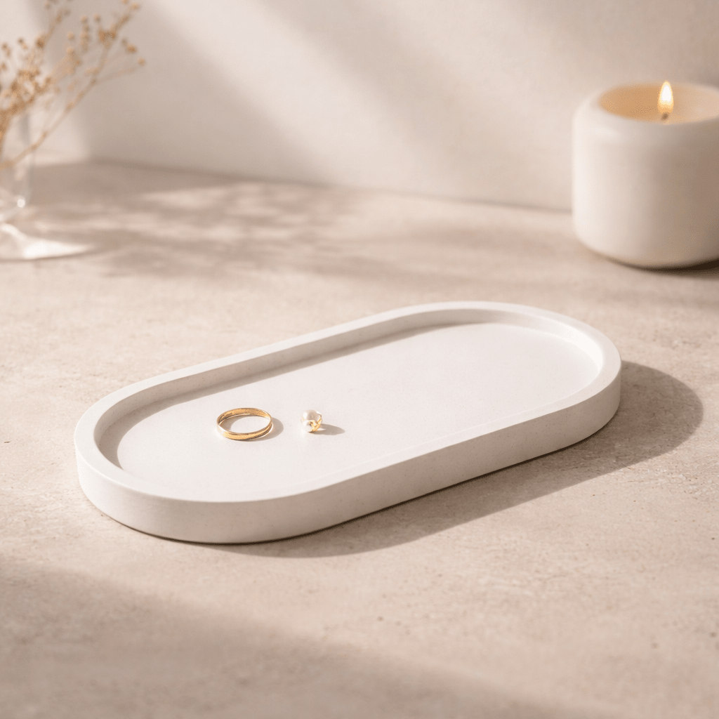 Oval Trinket Tray | Handmade Jewelry Organizer Tray - Silky Zest