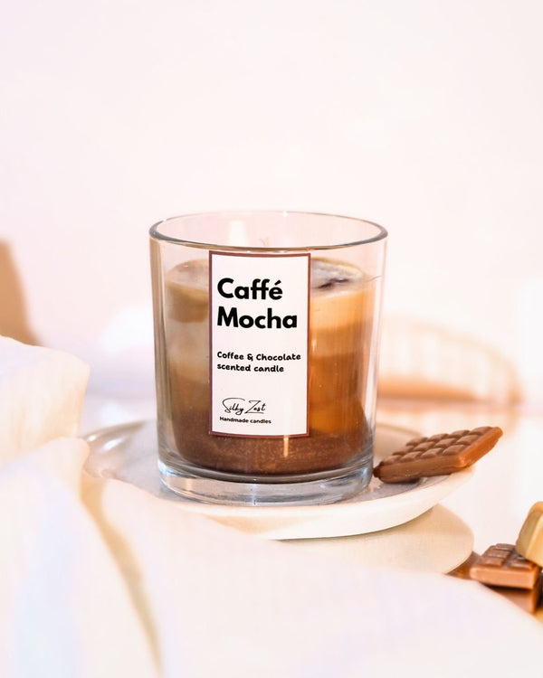 Caffé Mocha - Chocolate & Coffee Scented Jar Candle - Silky Zest