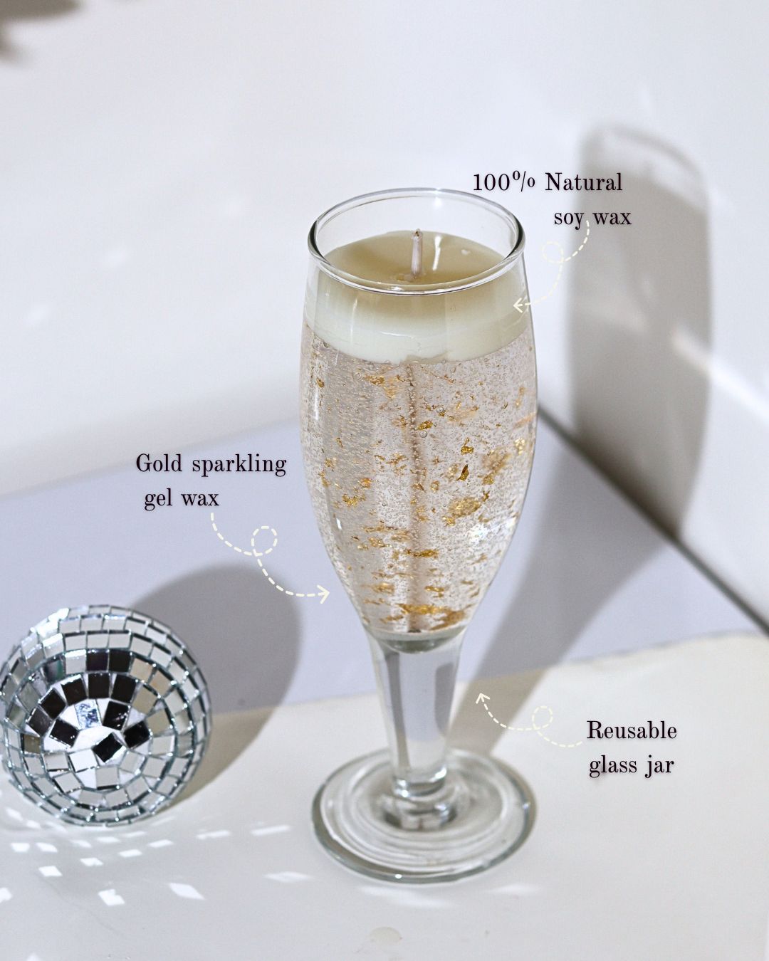 Gold Champagne Scented Candle - Silky Zest