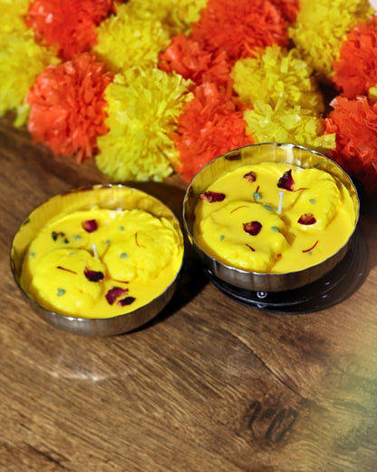 Classic Rasmalai – Set of 2 Limited Edition Diwali Candle - Silky Zest