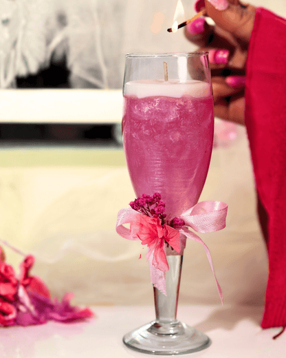 Pink Champagne Scented Candle - Silky Zest