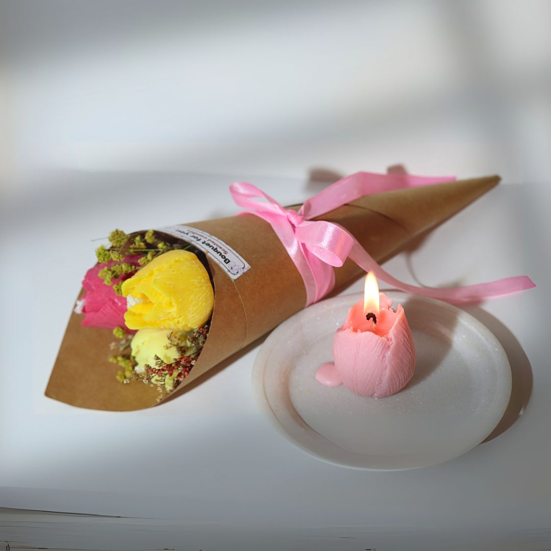 Bouquet For You - Floral & Musk Scented Candles - Silky Zest