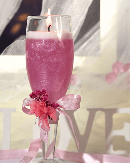 Pink Champagne Scented Candle - Silky Zest