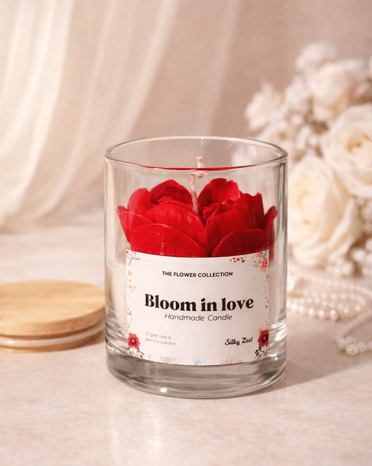 Bloom in Love - Scented Candle Jar Candle - Silky Zest