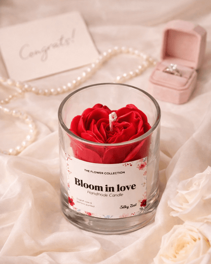 Bloom in Love - Scented Candle Jar Candle - Silky Zest