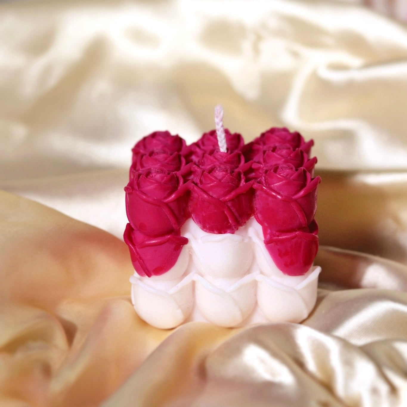 Rose Bubble Candle - Pack of 1 Candle - Silky Zest