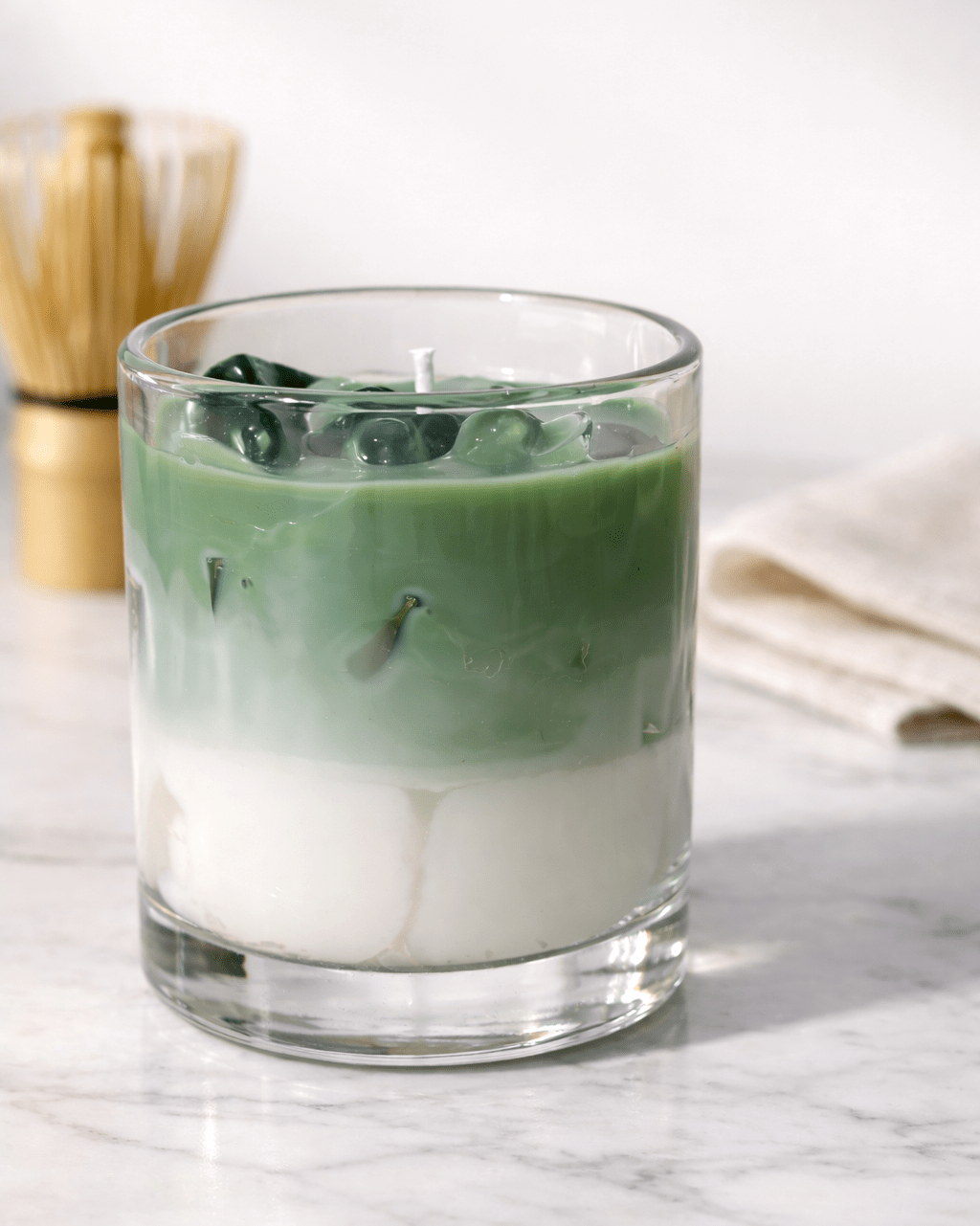 Iced Matcha Latte - Soothing Green Tea Scented Candle - Silky Zest