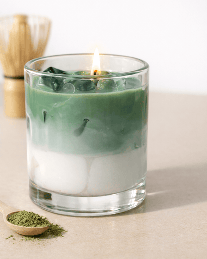 Iced Matcha Latte - Soothing Green Tea Scented Candle - Silky Zest