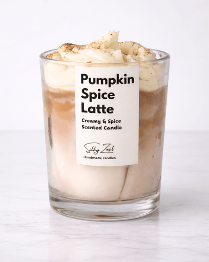 Pumpkin Spiced Latte - Scented Jar Candle - Silky Zest