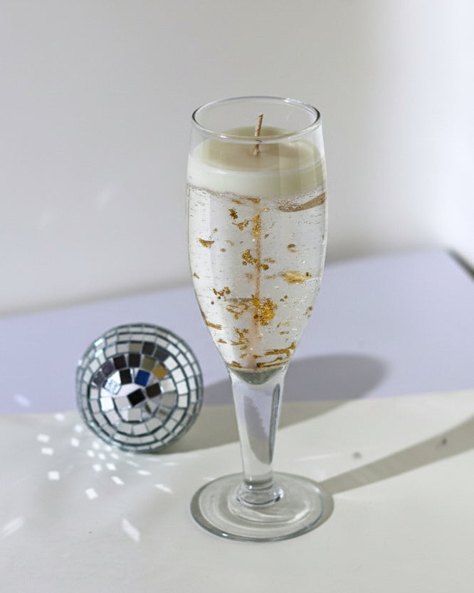 Gold Champagne Scented Candle - Silky Zest