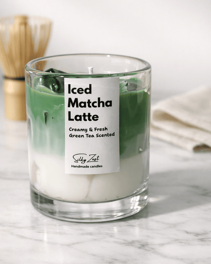 Iced Matcha Latte - Soothing Green Tea Scented Candle - Silky Zest