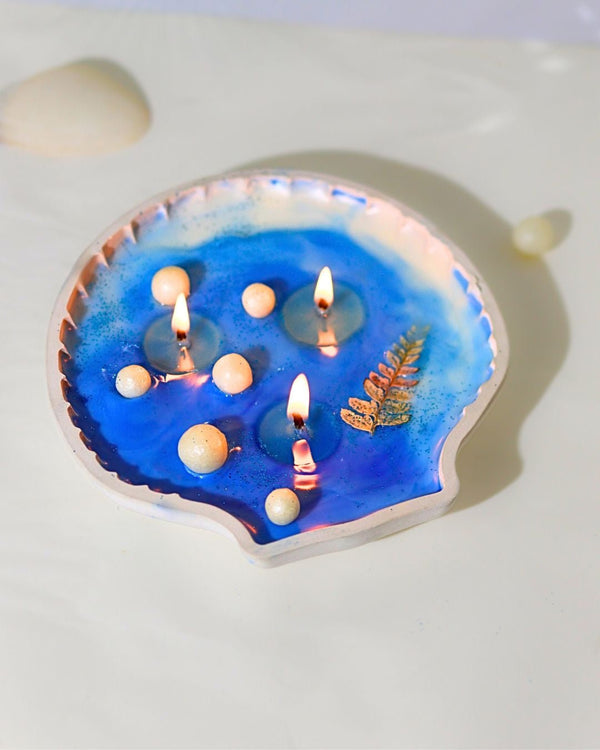 Seashell 3 Wick Soy Candle - Beach Scented - Silky Zest
