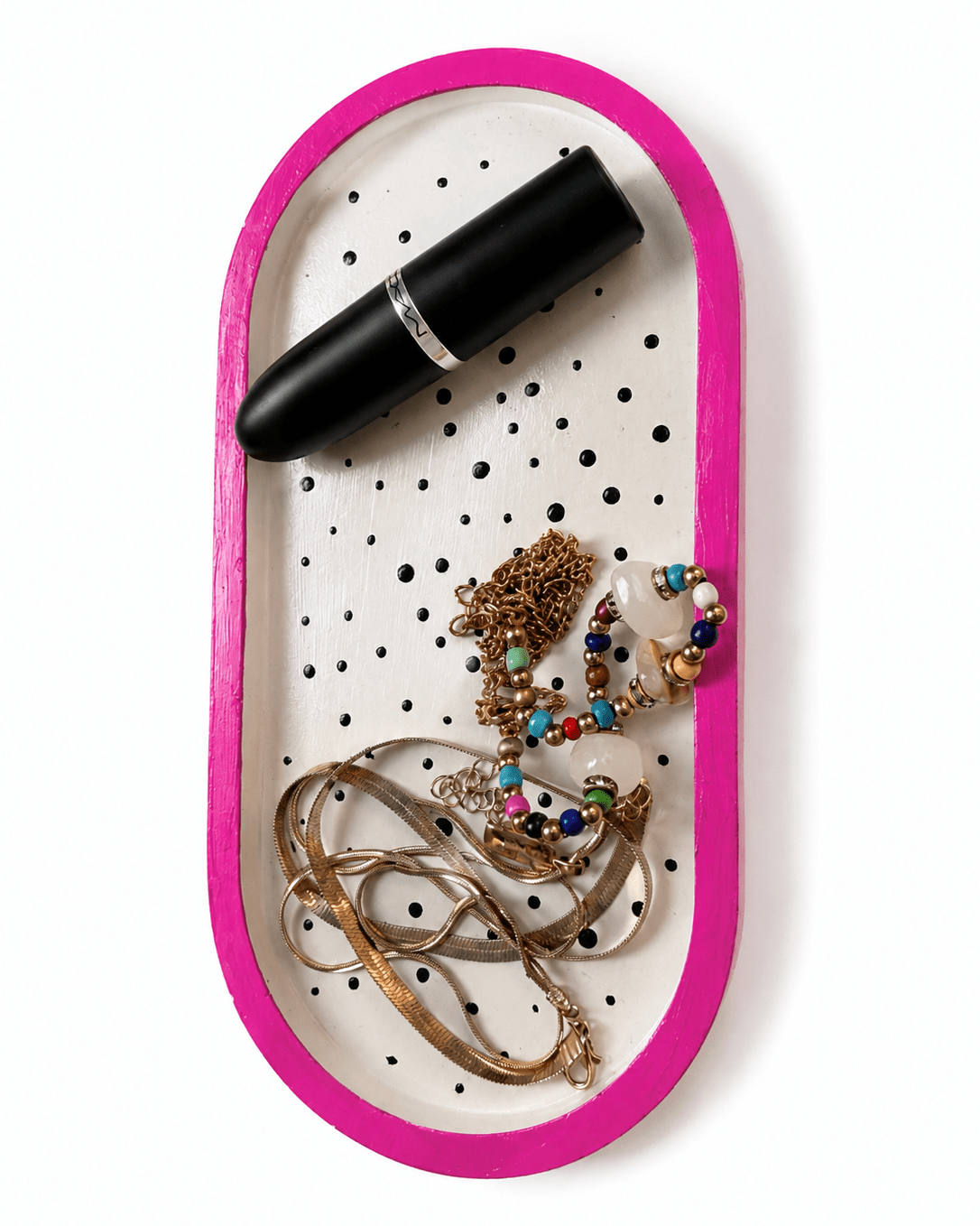 Dragon Fruit Slice Trinket Tray | Handmade Fruit-Inspired Jewellery & Desk Organiser Tray - Silky Zest