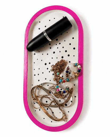 Dragon Fruit Slice Trinket Tray | Handmade Fruit-Inspired Jewellery & Desk Organiser Tray - Silky Zest