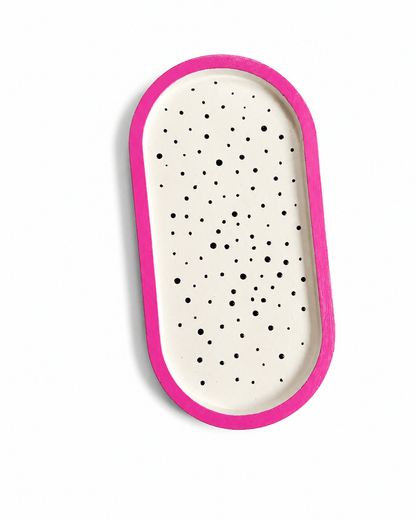 Dragon Fruit Slice Trinket Tray | Handmade Fruit-Inspired Jewellery & Desk Organiser Tray - Silky Zest
