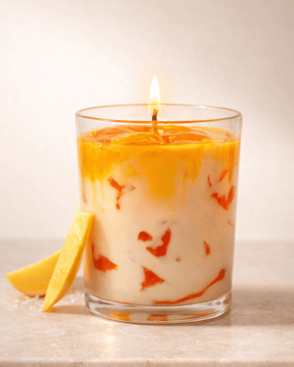 Iced Mango Milk – Fresh Mango Scented Jar Candle - Silky Zest