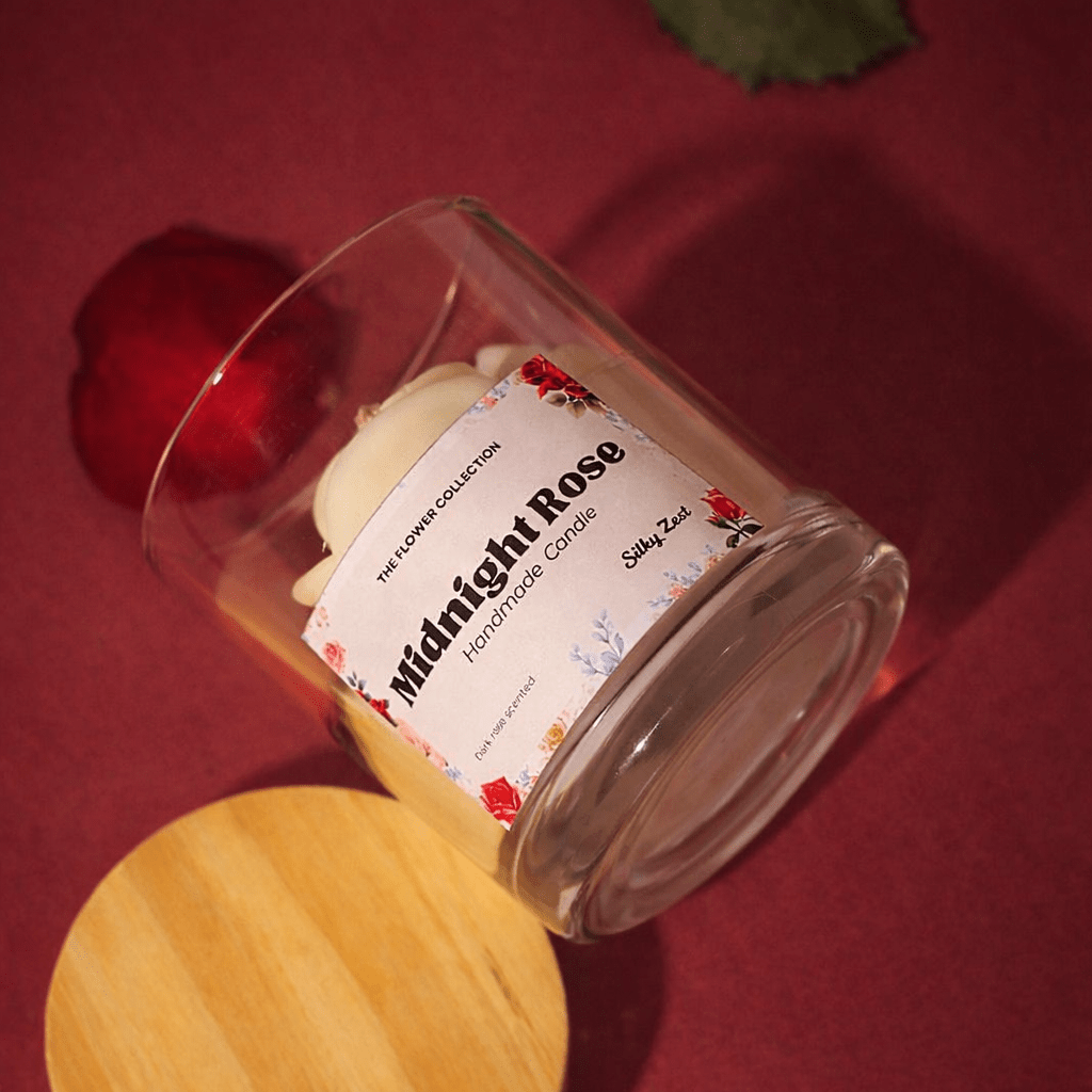 Midnight Rose - Rose Scented Candle - Silky Zest