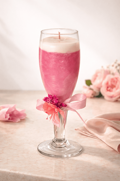 Pink Champagne Scented Candle - Silky Zest