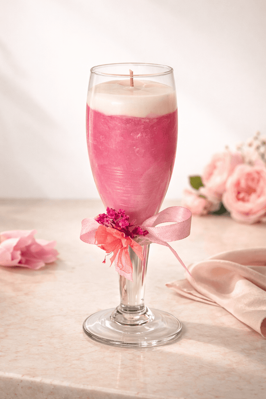 Pink Champagne Scented Candle - Silky Zest